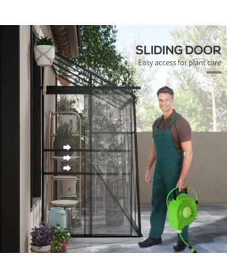 Durable Polycarbonate Lean-to Greenhouse for Outdoor Gardening