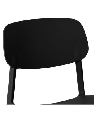 Modern Stackable Polypropylene Plastic Patio Dining Chair (Set of 2)