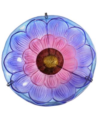 Glass Bird Bath with Deck-Mount or Stake Option