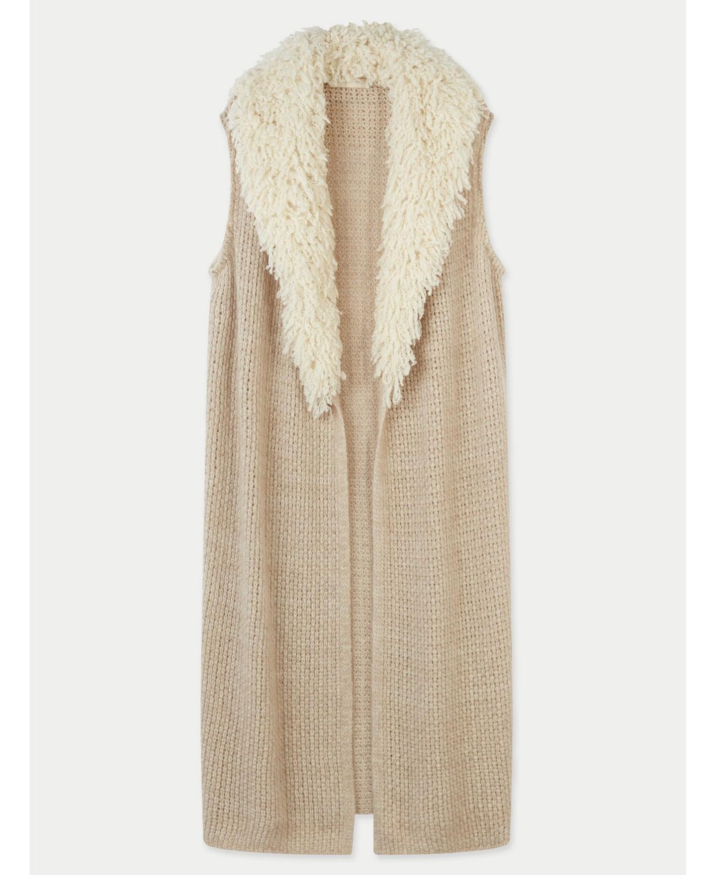 Женский жилет Gobi Cashmere Loop-Stitched Cashmere Vest, цвет: Нейтральный устричный серый — фото 6