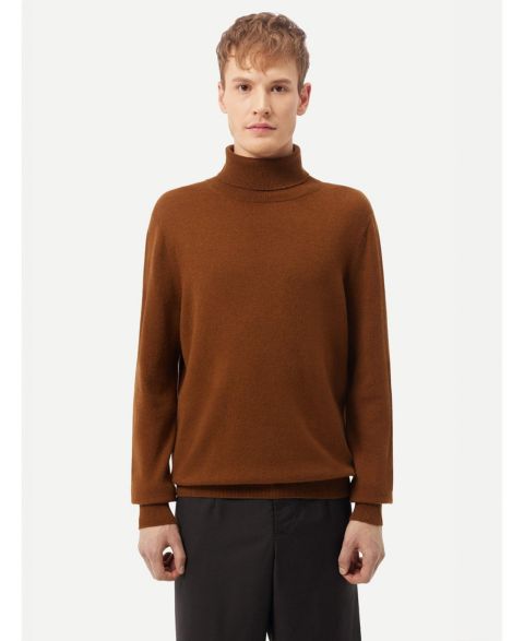 Мужская кашемировая водолазка Gobi Cashmere, цвет: Коричневый