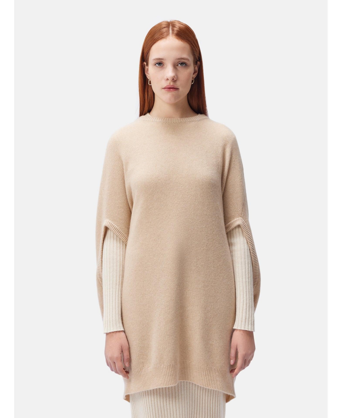Women's Cashmere Cocoon Sweater - Neutral-navajo
