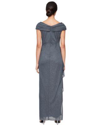 Women's Glittered Ruched Gown