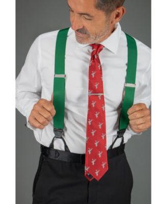 Men's Phoenix 38mm Grosgrain Non Stretch Ribbon Button End Suspenders