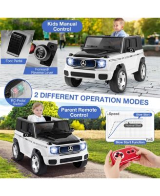 Officially Licensed Mercedes-Benz EQG 12V Electric Kids Ride-On Car with Parent Remote Control, White