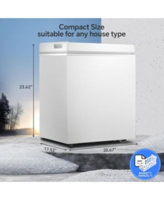 1.8 Cu Ft Chest Freezer — Compact Freestanding Freezer with Removable Basket, Adjustable Temperature Control, Top-Opening Door for Home & Office