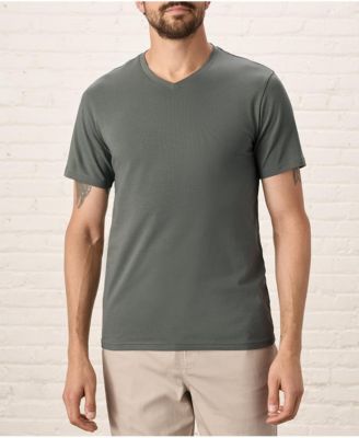 Men's Organic Cotton Luxe Stretch Jersey Slim V-Neck Tee