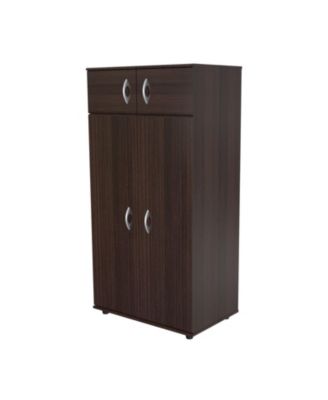 Stylish Melamine Dresser with Mirrored Accents and Spacious Storage