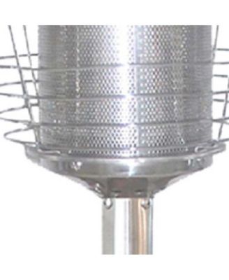 11000 BTU Silver Steel Propane Cylindrical Pole Tabletop Patio Heater
