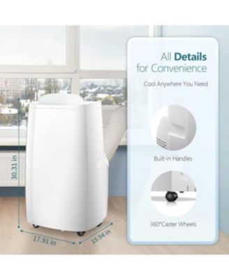 14,000 BTU Portable AC, 3-in-1 Cool/Dehumidify/Fan, Remote, Quiet, Cools up to 700 sq. ft – Ideal for Room/Office/Bedroom