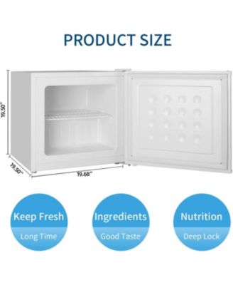 Mini Freezer, 1.2 Cu. Ft Small Upright Freezer with Handle, Removable Shelves, 7-Level Adjustable Thermostat, Low Noise Freezer