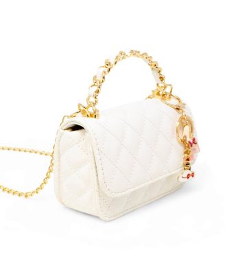 Girls Classic Link Chain Top Handle Handbag, Hot Pink