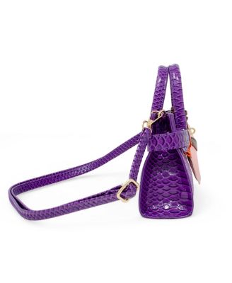 Girls Crocodile Pony Handbag, Orange