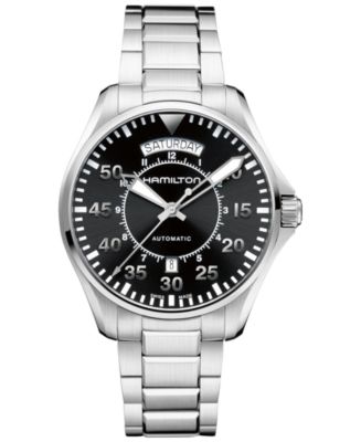 Hamilton Men's Swiss Automatic Khaki Pilot Stainless Steel