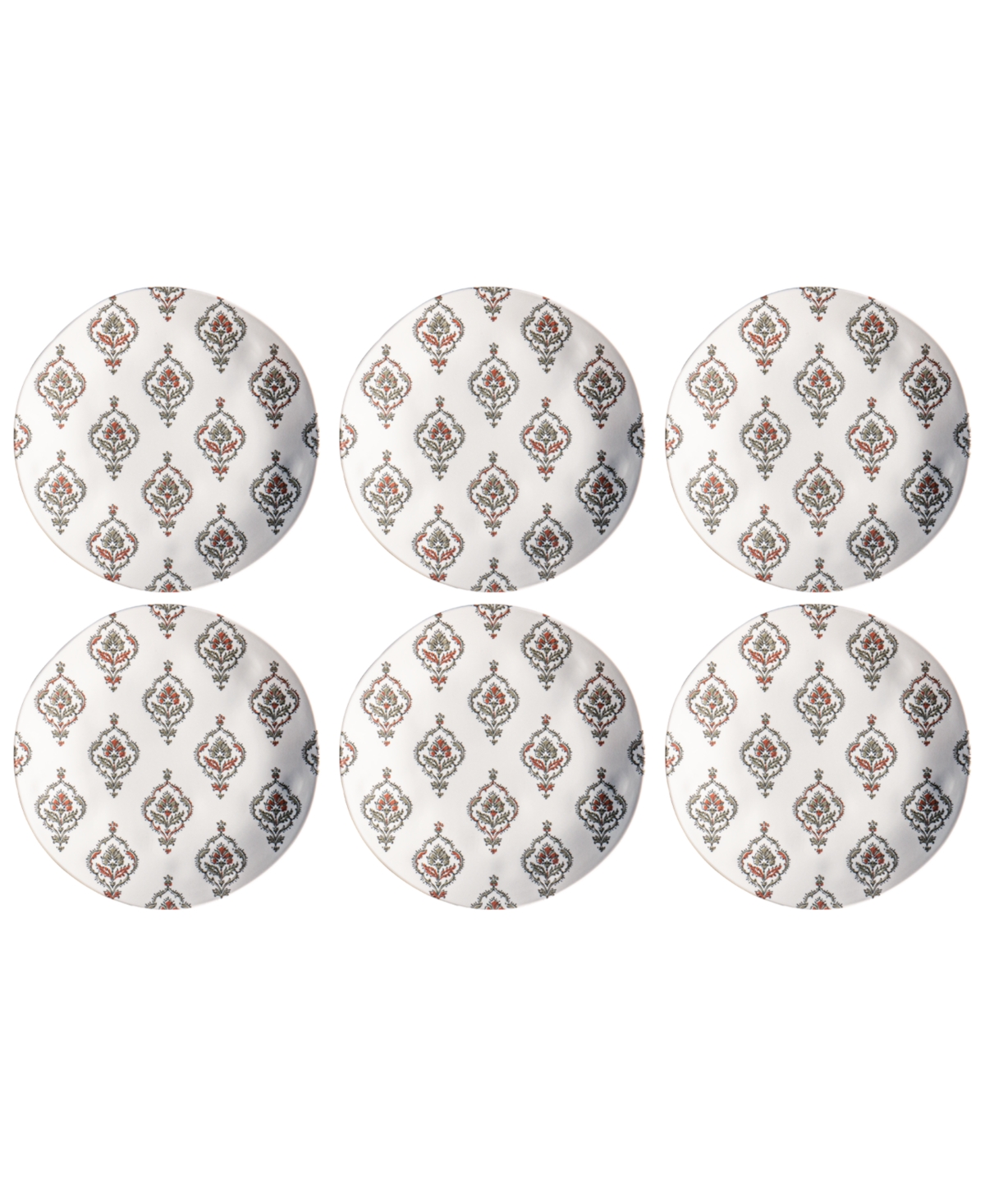 Kashmir 6-Pc. Dinner Plates, Service For 6 - Cream
