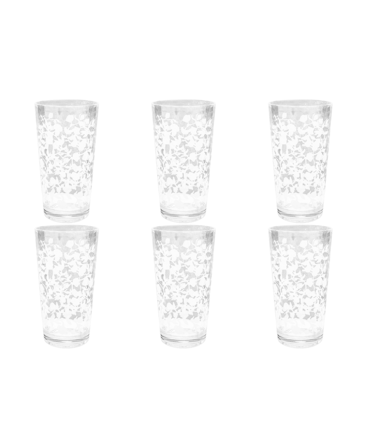 TARHONG STAX OPTIC TWIST DOUBLE OLD FASHIONED GLASSES, SET OF 6 