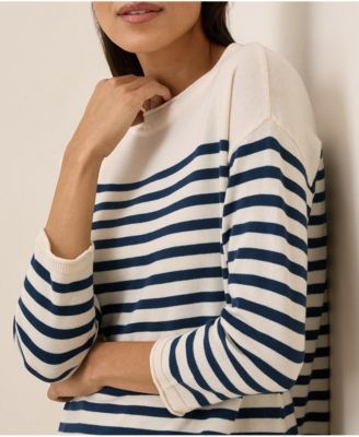 Women's Organic Cotton Classic Fine Knit Wide Neck Sweater