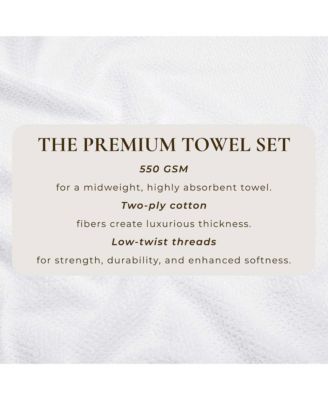 Cotton Textured 6-Piece Bath Towel Set