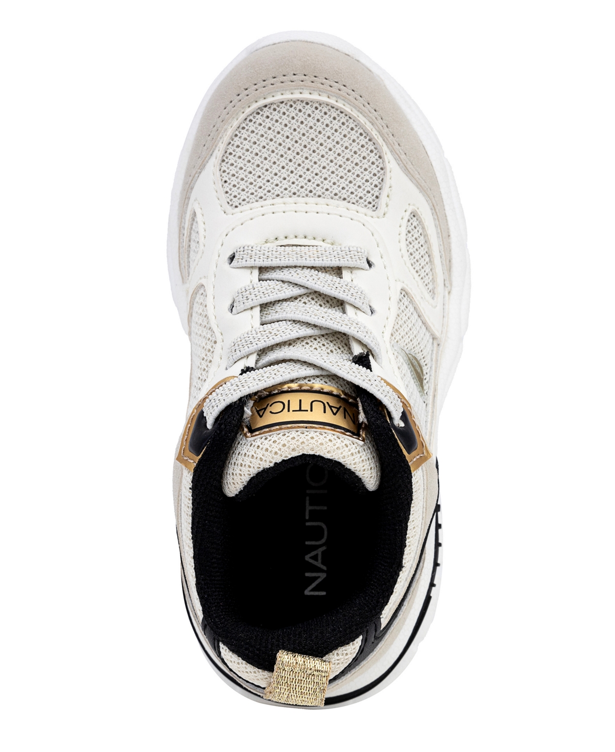 Nautica Toddler And Little Girls Albis Casual Sneakers In Bone,black