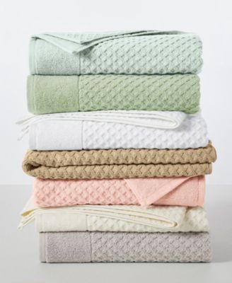 Quick-Drying Cotton Diamond Waffle 6-Pc. Hand Towel Set