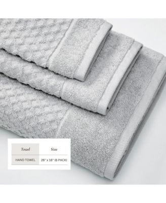 Quick-Drying Cotton Diamond Waffle 6-Pc. Hand Towel Set