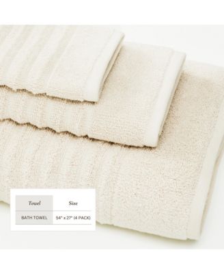 Luxury 100% Combed Cotton 4-Pack Bath Towel Set