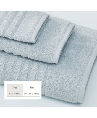 Luxury 100% Combed Cotton 4-Pack Bath Towel Set