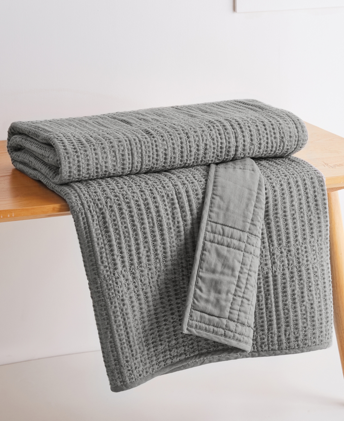 Levtex Cloud Waffle Textured Quilted Throw, 50" X 60"