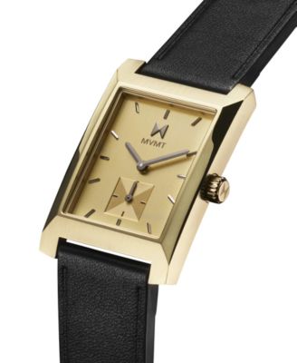 Men's Newporter Black Leather Strap Watch, 28mm