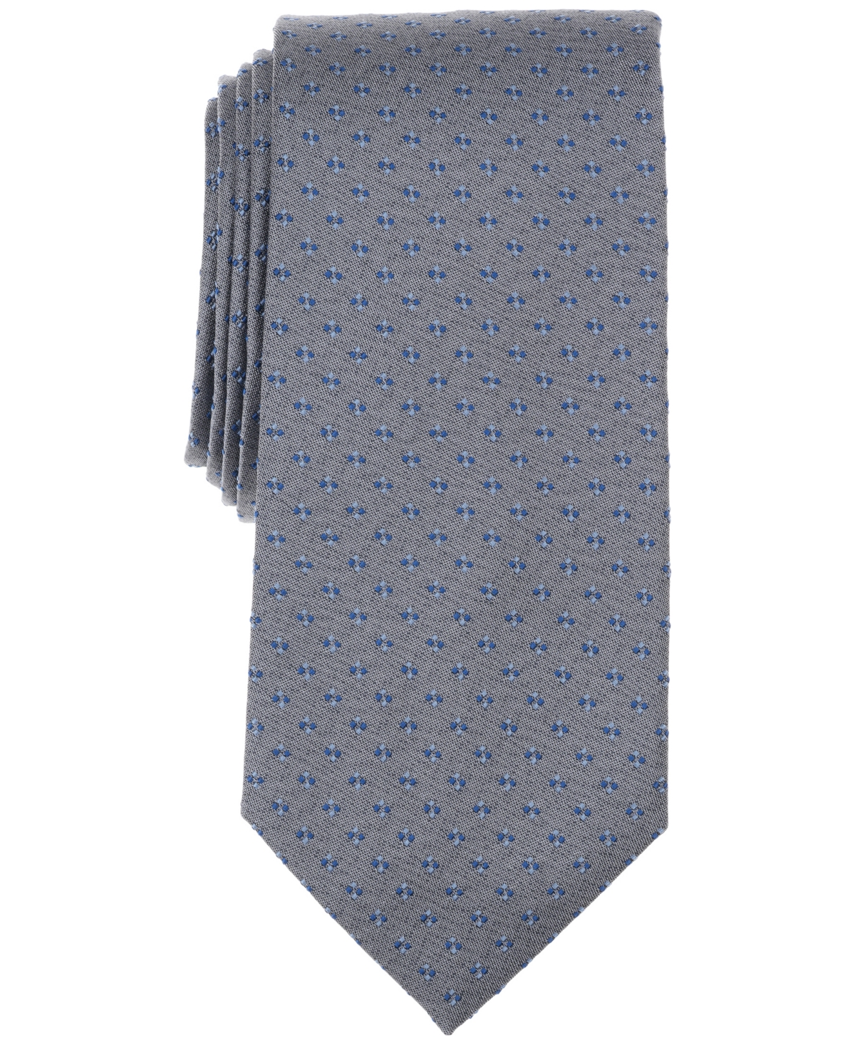 Men's Alonso Textured Diamond Tie - Grey