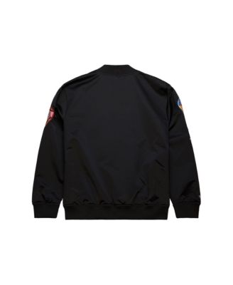 Men's Black Golden State Warriors Blackout Collection Vintage Full-Snap Satin Jacket