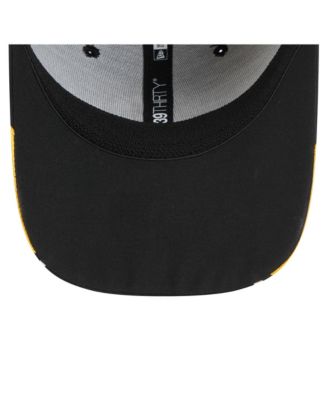 Men's Black Boston Bruins Linear Featherweight 39THIRTY Flex Hat