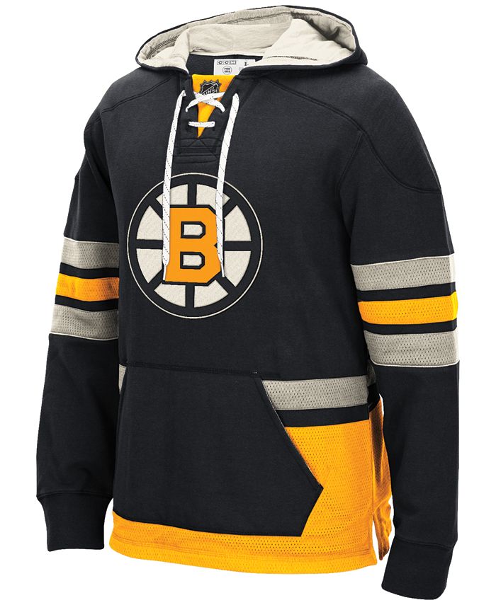 Men's Boston Bruins CCM Black Pullover Jersey - Hooded Sweatshirt