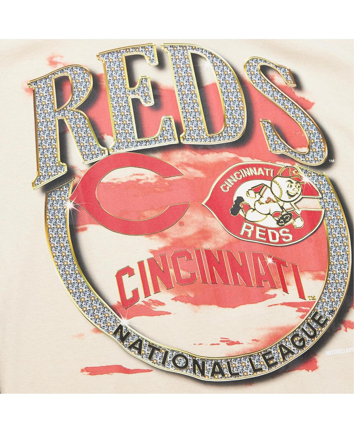 Mitchell & Ness Men's Cream Cincinnati Reds Cooperstown Collection Crown Jewels T-shirt In Cream