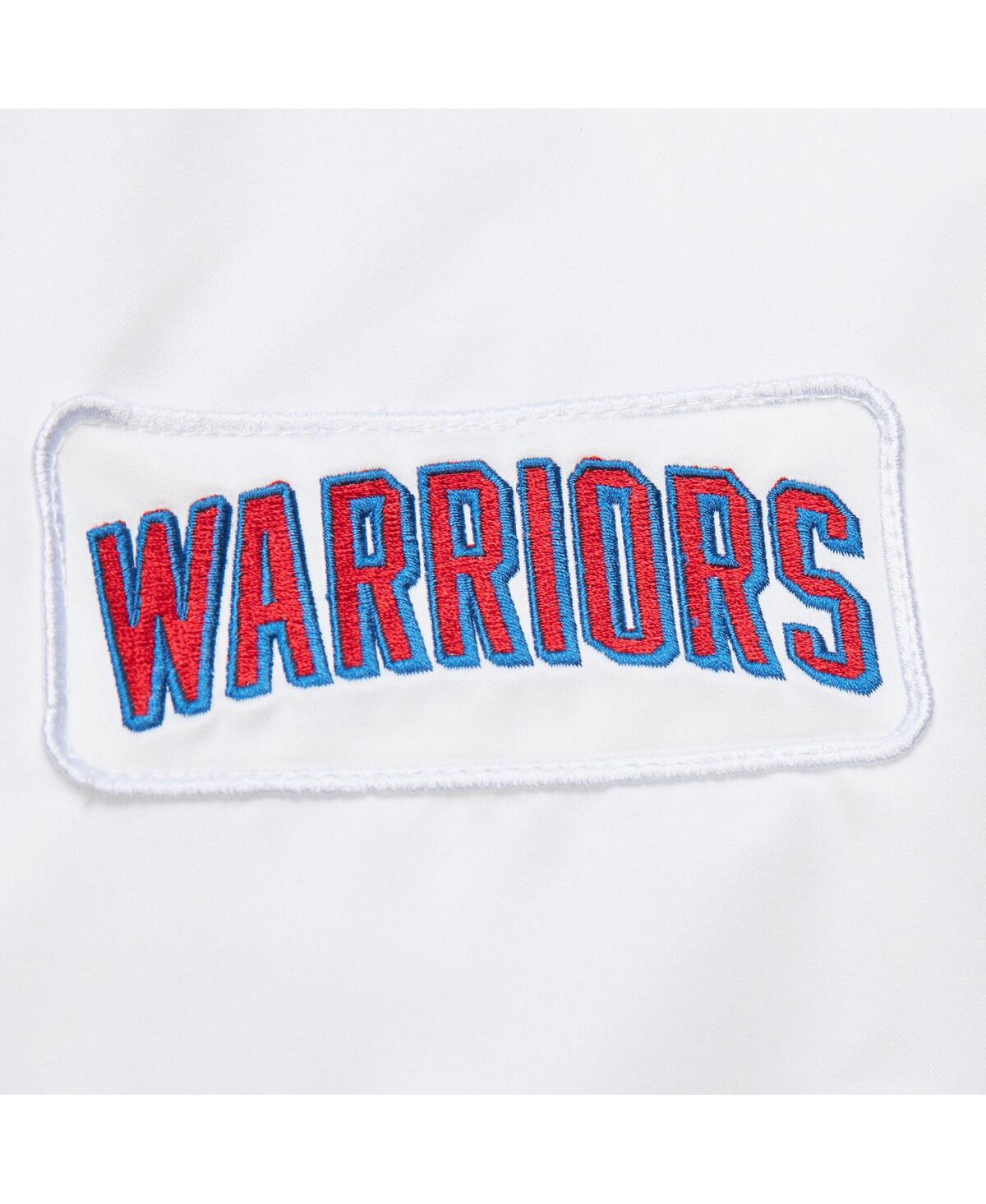 Mitchell & Ness White Golden State Warriors Hardwood Classics Nights Team Leader Satin Full-zip Jack In White