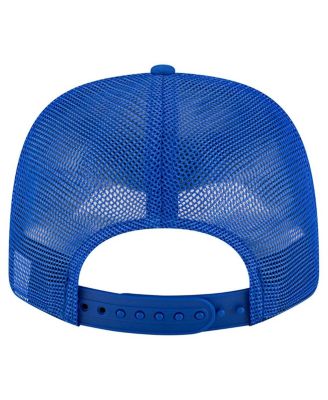 Men's Blue Seattle Sounders FC Labeled 9SEVENTY Trucker Stretch-Snap Adjustable Hat