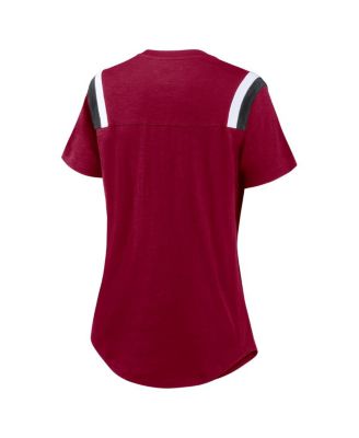 Women's Heather Red Washington Commanders Historic Slub Fashion T-Shirt