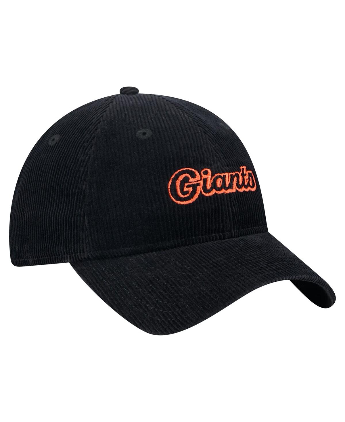 New Era Women's Navy Houston Astros Corduroy 9twenty Adjustable Hat In Black