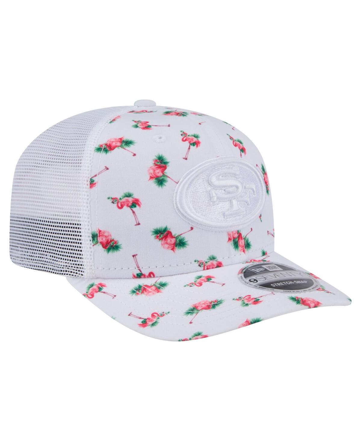 New Era Men's White San Francisco 49ers Adventure Flamingo Pattern 9seventy Stretch-snap Hat In White
