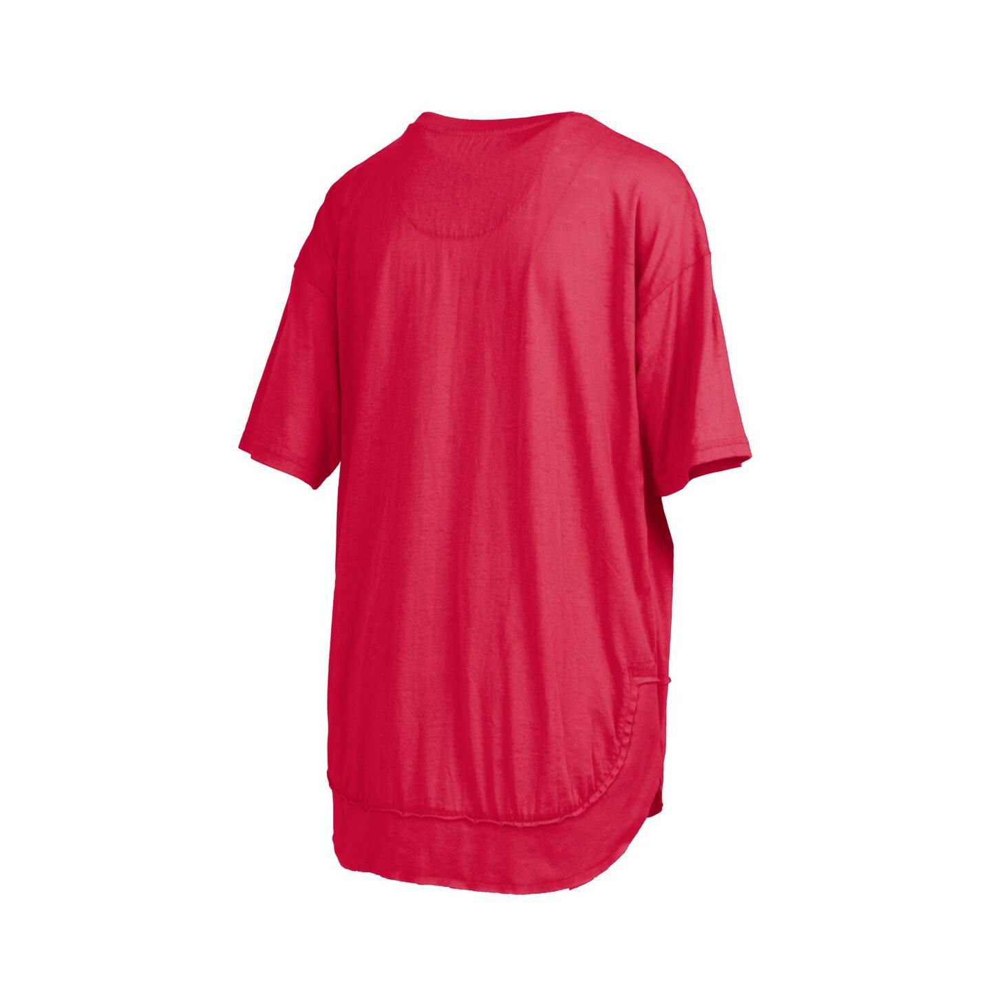 Женская футболка Pressbox Scarlet Ohio State Buckeyes Poncho — фото 2