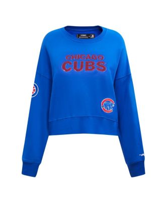 Women's Royal Chicago Cubs Game Day Classics Crewneck Pullover Sweatshirt