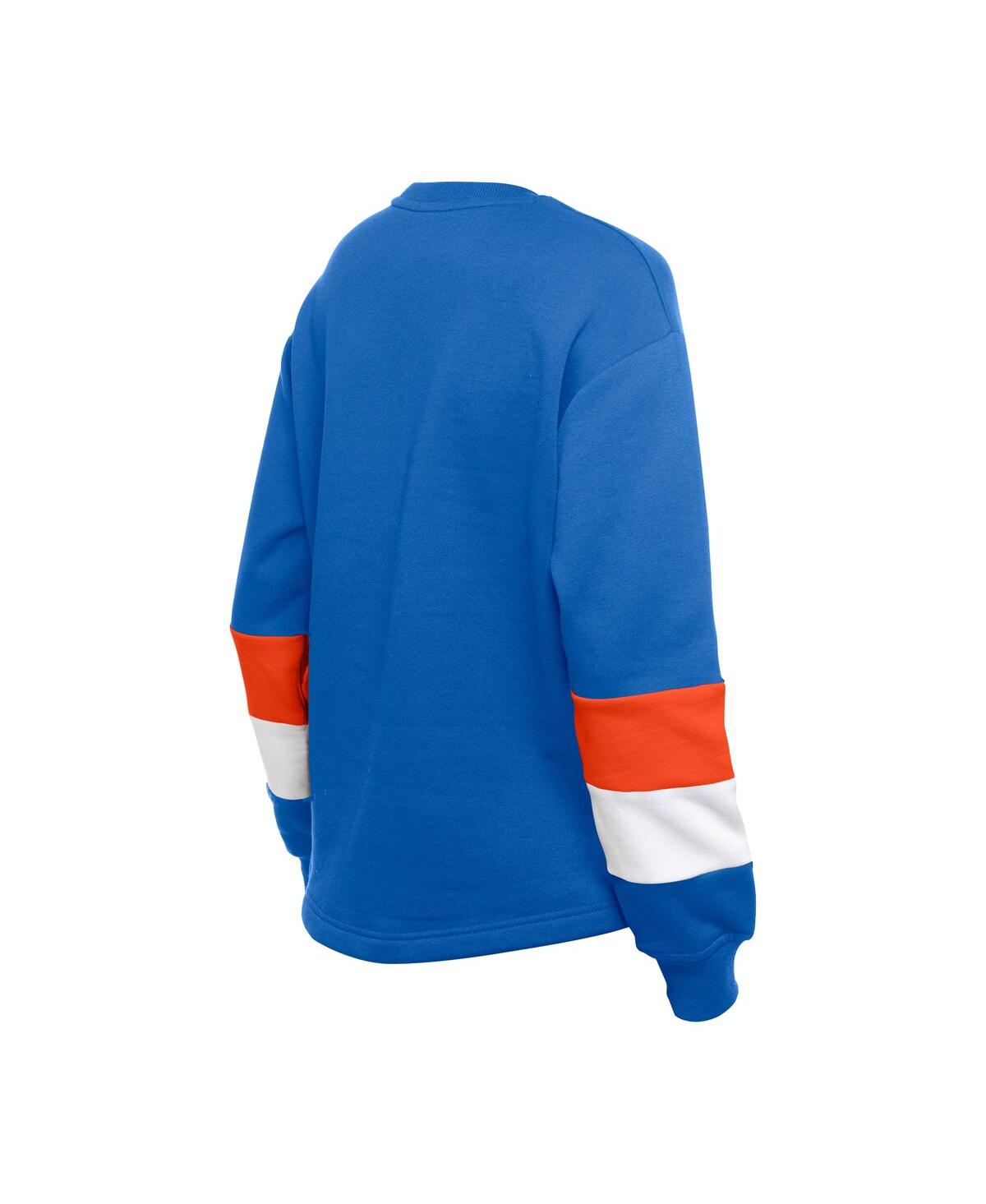 New Era Women's Blue New York Mets Game Day Color Pullover Sweatshirt In Blue