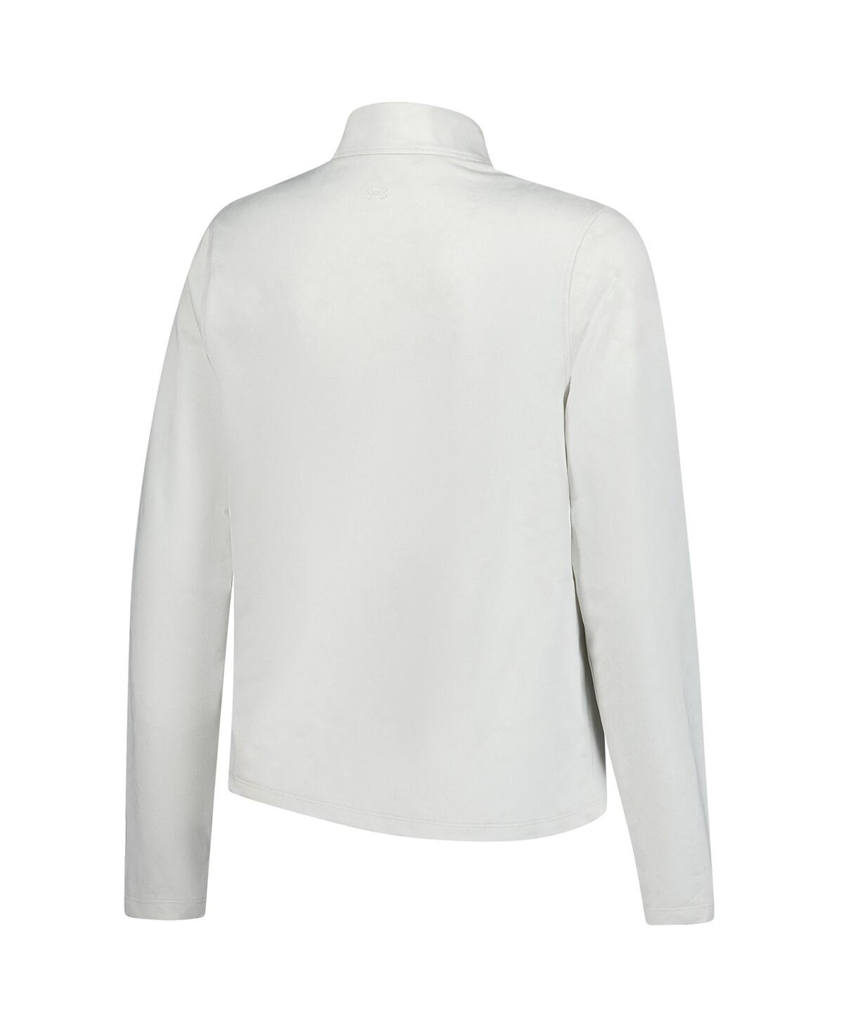 Under Armour Women's White 2025 Wm Phoenix Open Rose Jacquard Quarter-zip Top In White