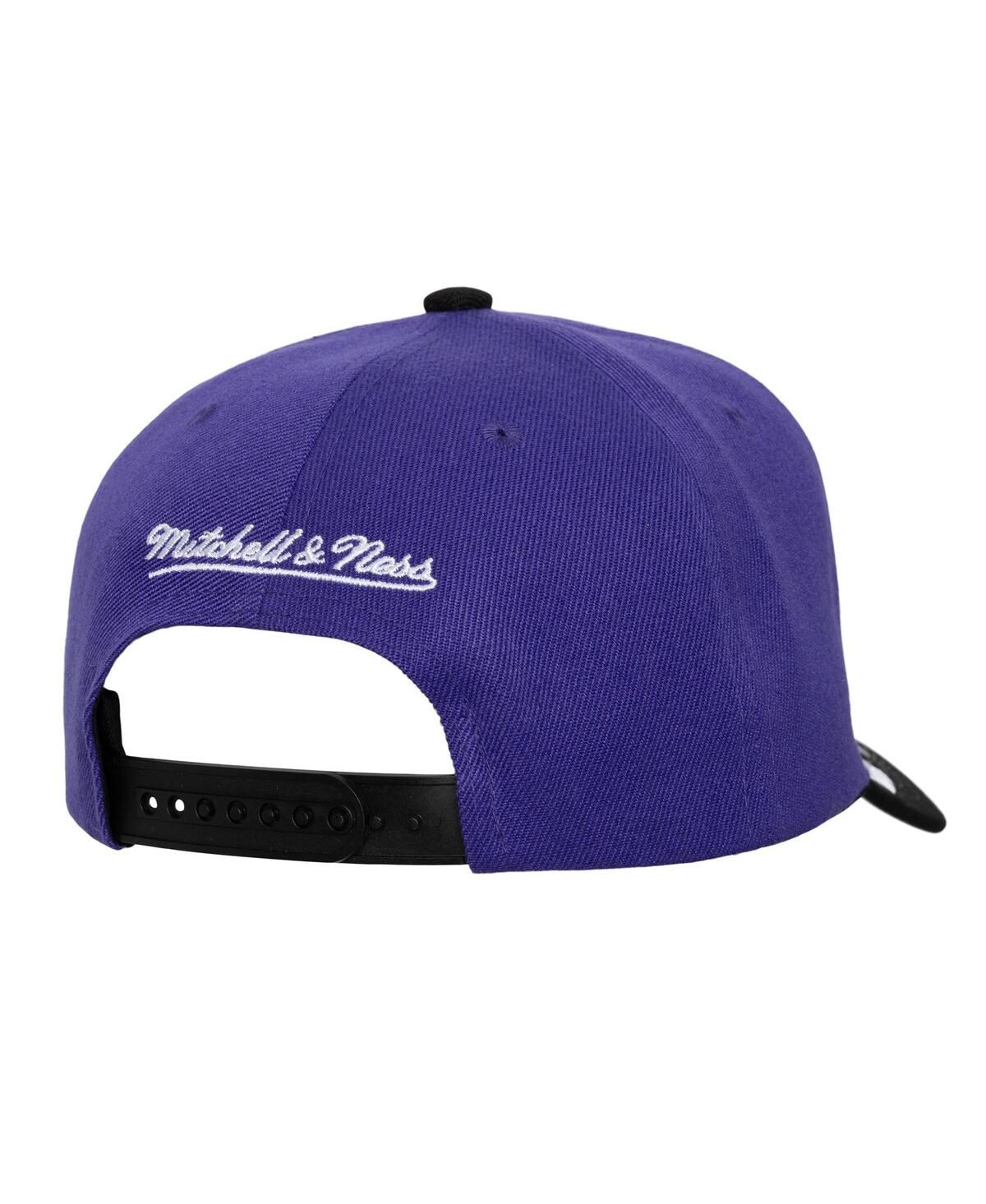 Mitchell & Ness Men's Purple/black Sacramento Kings Under Arch Two-tone Pro Crown Snapback Hat In Purple,black