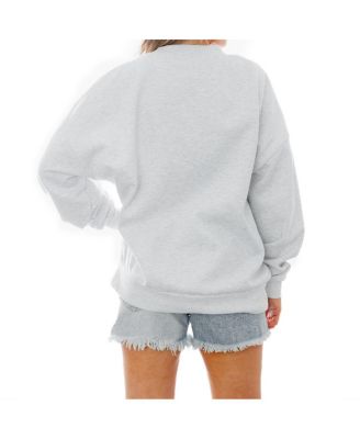 Women's Gray Tennessee Volunteers Baseball Premium Fleece Drop Pullover Sweatshirt