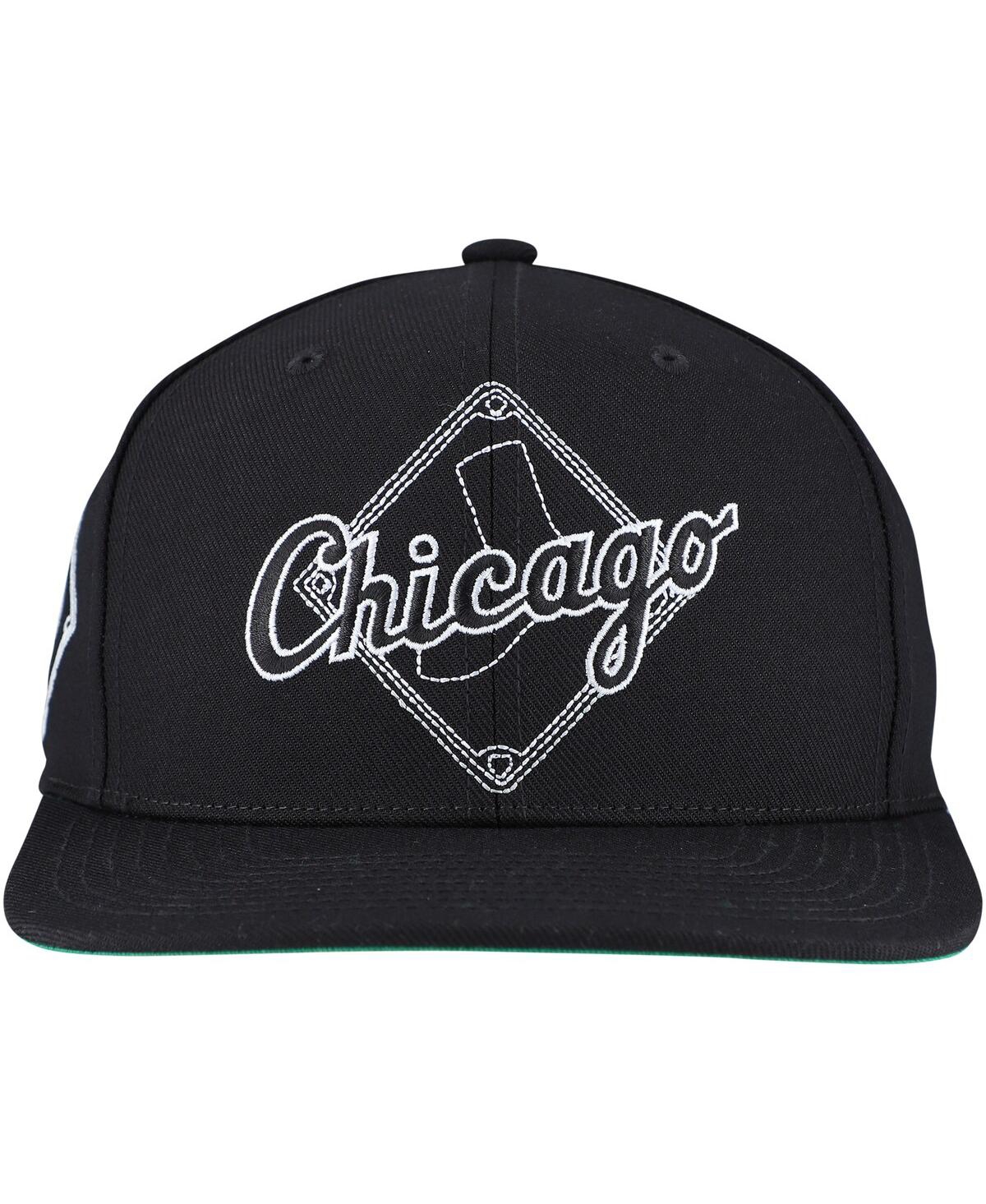 Mitchell & Ness Men's Black Chicago White Sox Double Up Snapback Hat In Black