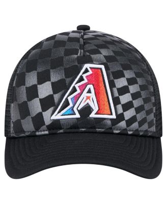 Men's Black Arizona Diamondbacks Gradient 9FORTY A-Frame M-Crown Trucker Adjustable Hat