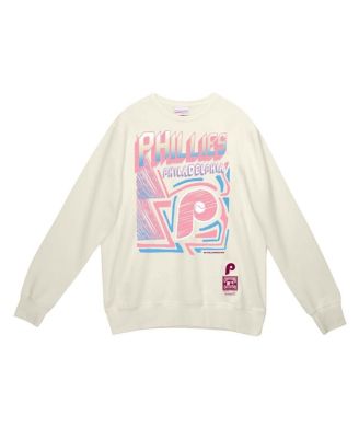 Men's Cream Philadelphia Phillies Sidewalk Sketch Pullover Sweatshirt