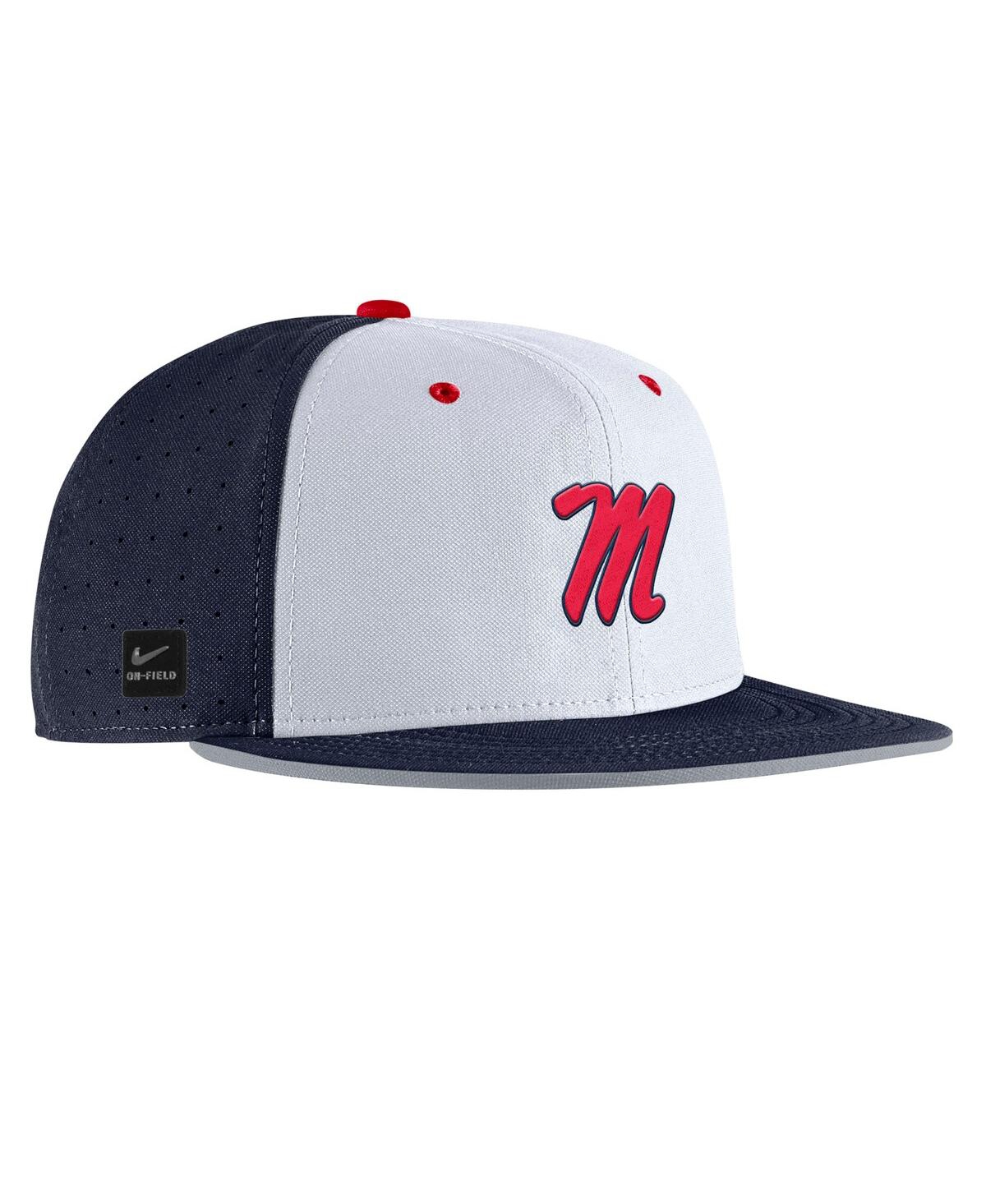 Nike Men's Navy Ole Miss Rebels On-field True Performance Baseball Fitted Hat In Navy