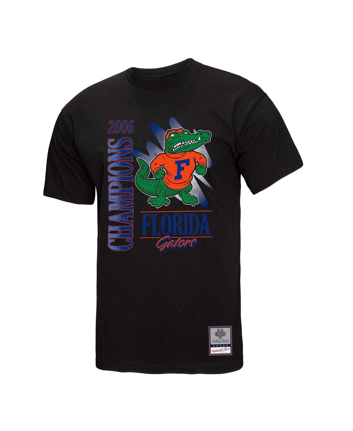 Mitchell & Ness Men's Black Florida Gators Retro Brush Mineral Wash T-shirt In Black